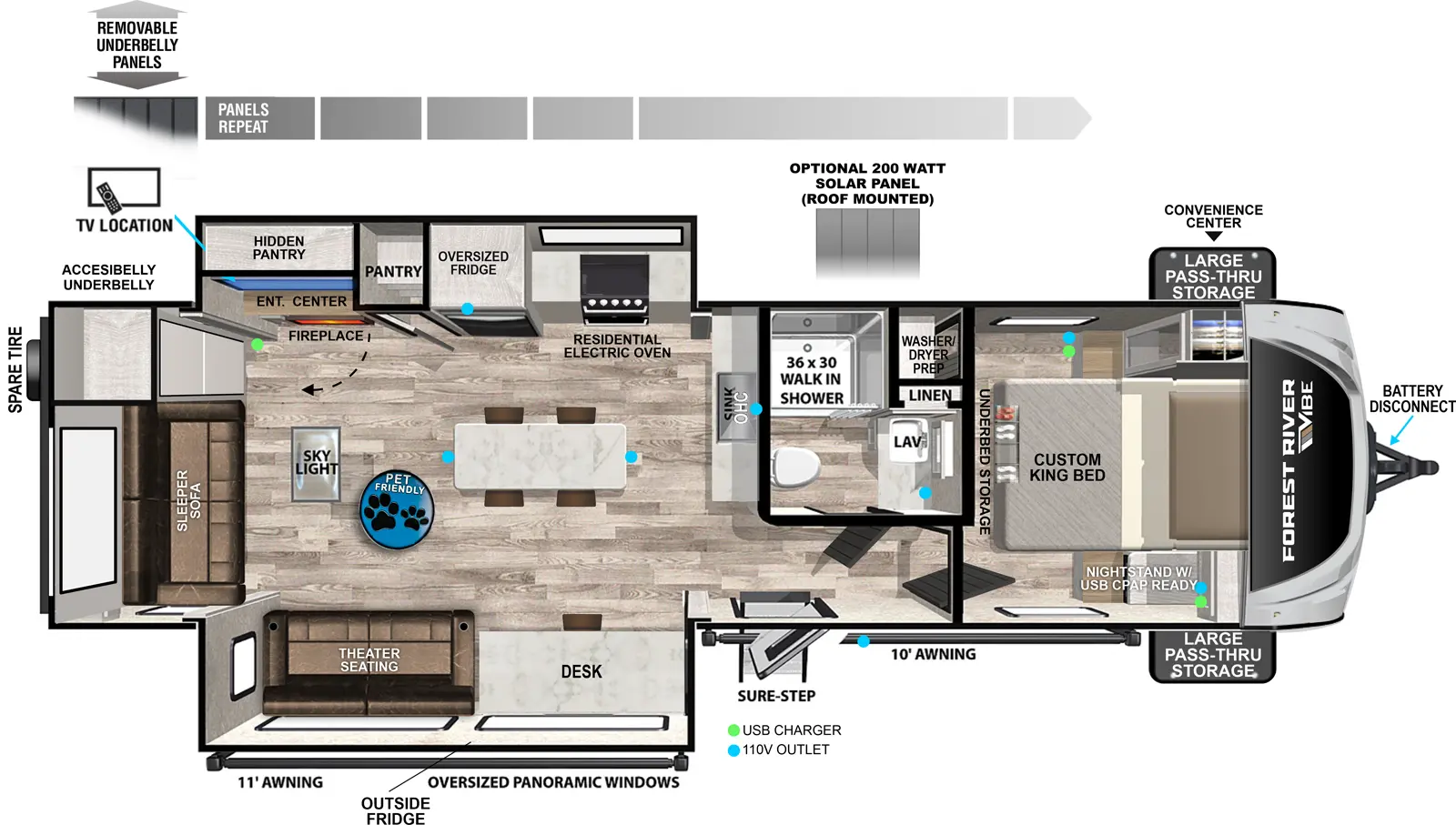 Vibe 2800RL Floorplan